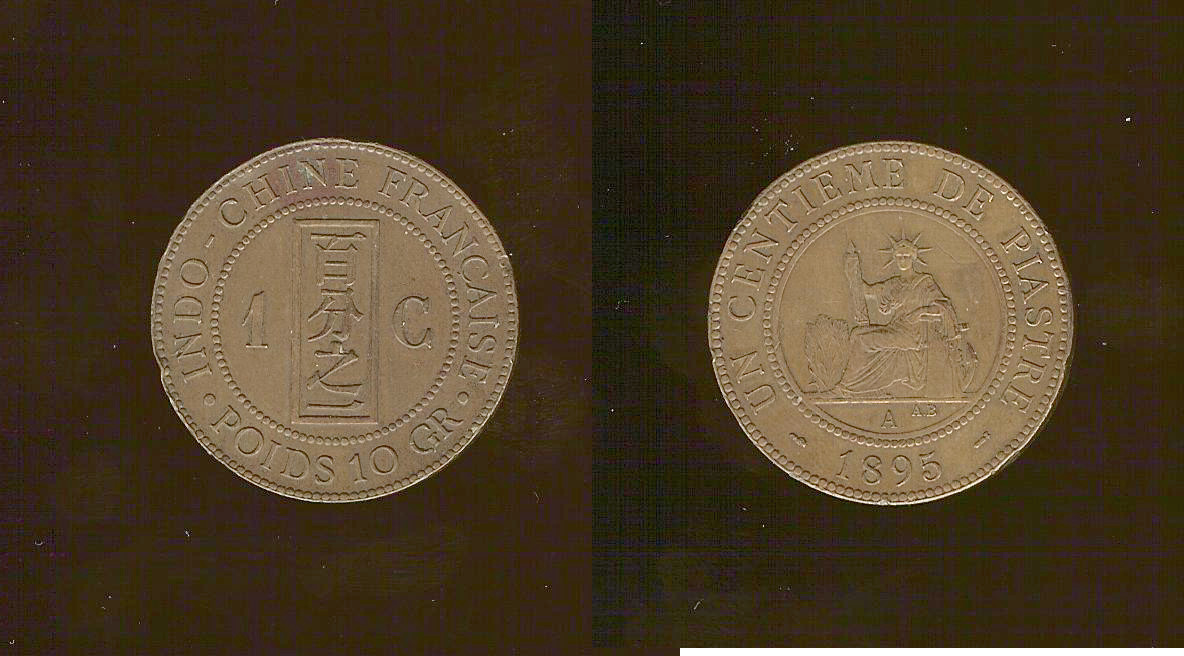 French Indochina 1 centime 1895A EF